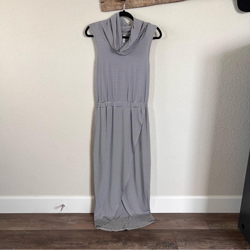 NWT Small Lori + Mari Black and White Striped Dress